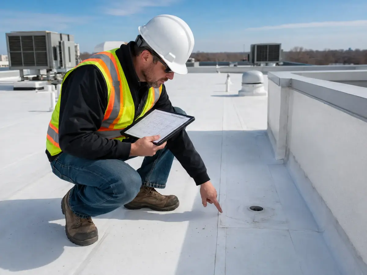 Commercial roof damage documentation and repair planning in Cary NC