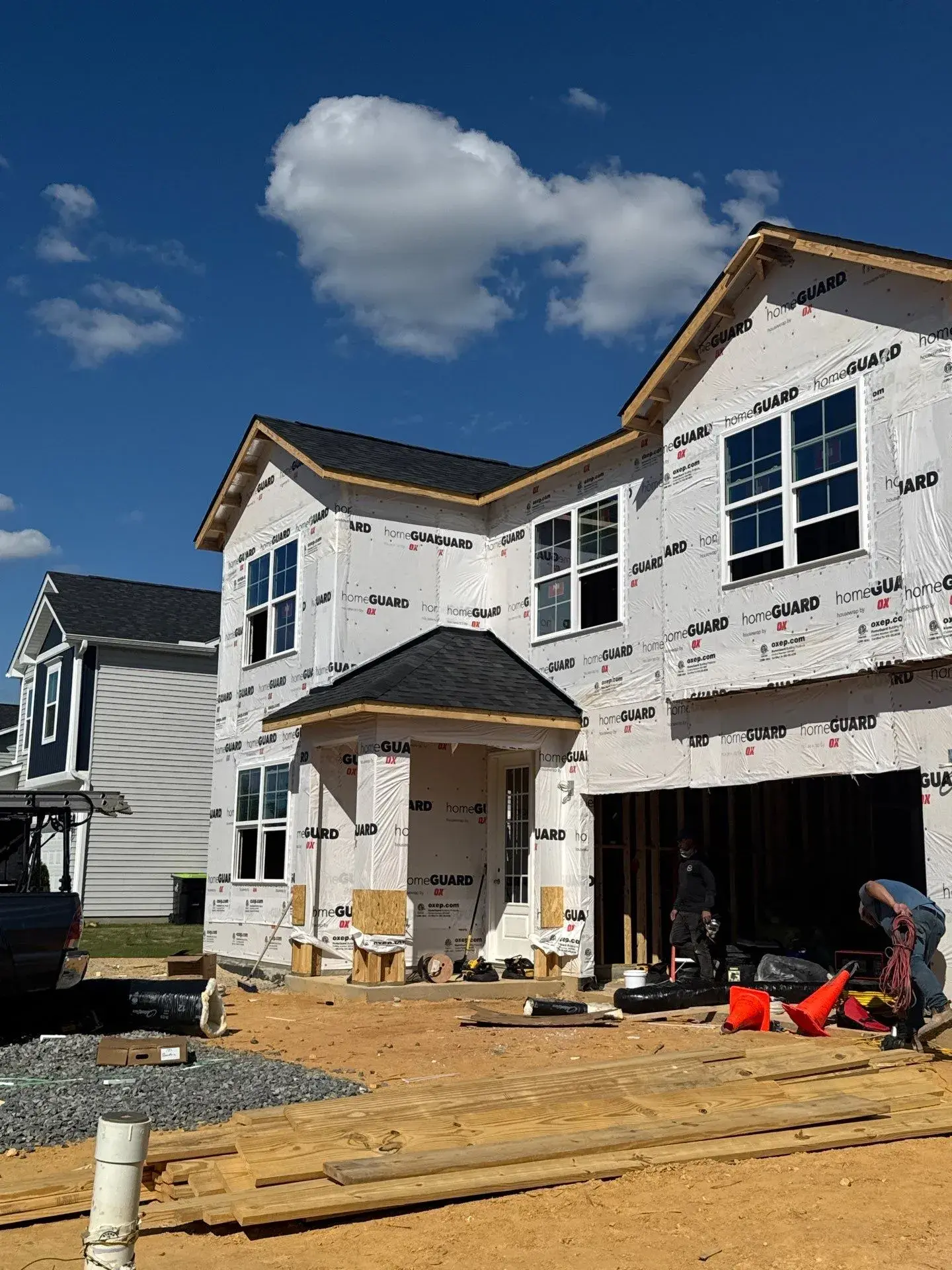 New construction shingle roof at 127 Providence Creek Dr Raleigh NC